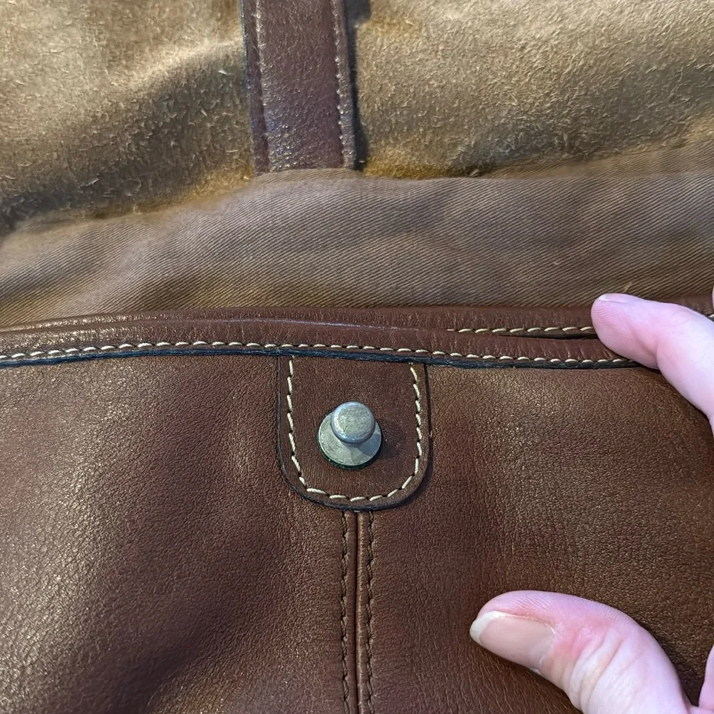 Unbranded 100% Leather Messenger Bag Laptop Crossbody Bag (TD)